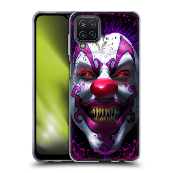 Tom Wood Horror Keep Smiling Clown Soft Gel Case for Samsung Galaxy A12 (2020)