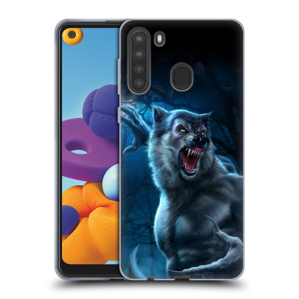 Tom Wood Horror Werewolf Soft Gel Case for Samsung Galaxy A21 (2020)