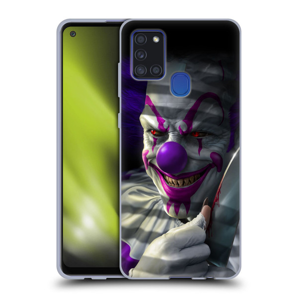 Tom Wood Horror Mischief The Clown Soft Gel Case for Samsung Galaxy A21s (2020)