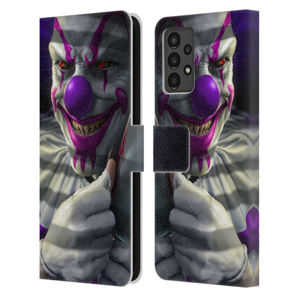 Tom Wood Horror Mischief The Clown Leather Book Wallet Case Cover For Samsung Galaxy A13 (2022)