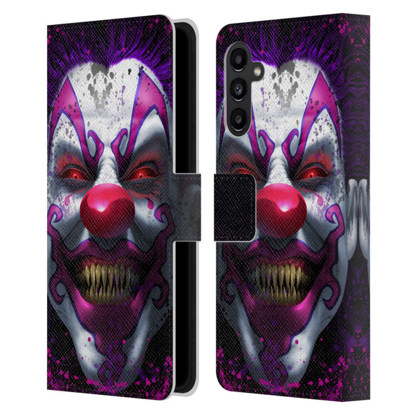 Tom Wood Horror Keep Smiling Clown Leather Book Wallet Case Cover For Samsung Galaxy A13 5G (2021)