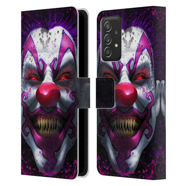 Tom Wood Horror Keep Smiling Clown Leather Book Wallet Case Cover For Samsung Galaxy A53 5G (2022)