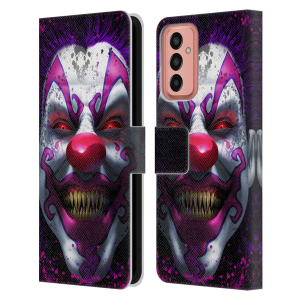 Tom Wood Horror Keep Smiling Clown Leather Book Wallet Case Cover For Samsung Galaxy M13 (2022)