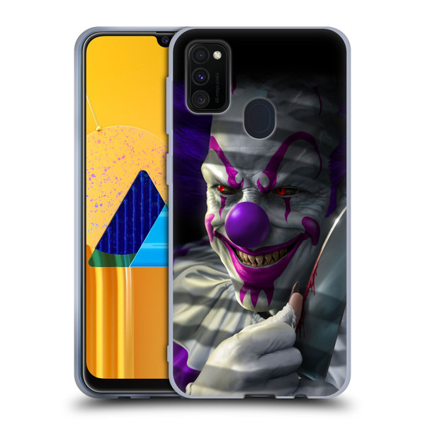 Tom Wood Horror Mischief The Clown Soft Gel Case for Samsung Galaxy M30s (2019)/M21 (2020)