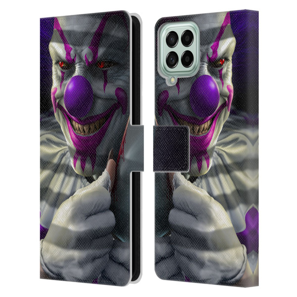 Tom Wood Horror Mischief The Clown Leather Book Wallet Case Cover For Samsung Galaxy M53 (2022)