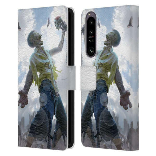 Tom Wood Horror Zombie Scraps Leather Book Wallet Case Cover For Sony Xperia 1 IV