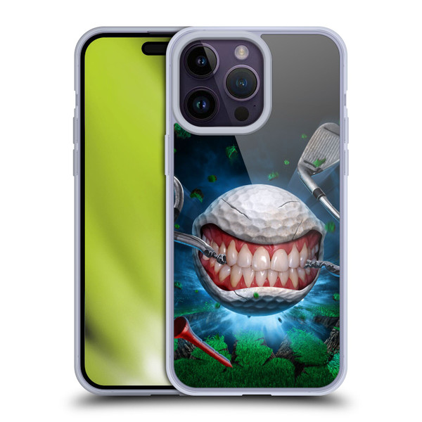 Tom Wood Monsters Golf Ball Soft Gel Case for Apple iPhone 14 Pro Max