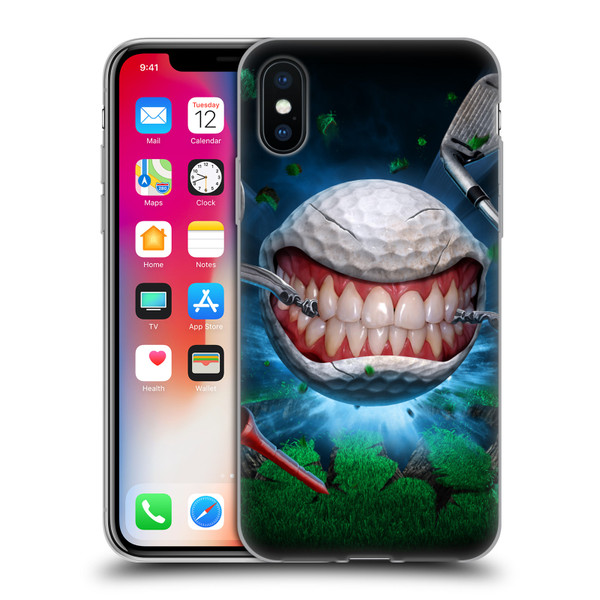Tom Wood Monsters Golf Ball Soft Gel Case for Apple iPhone X / iPhone XS