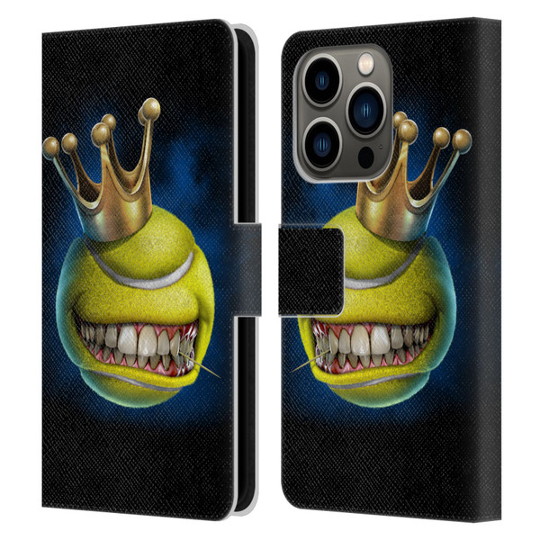 Tom Wood Monsters King Of Tennis Leather Book Wallet Case Cover For Apple iPhone 14 Pro