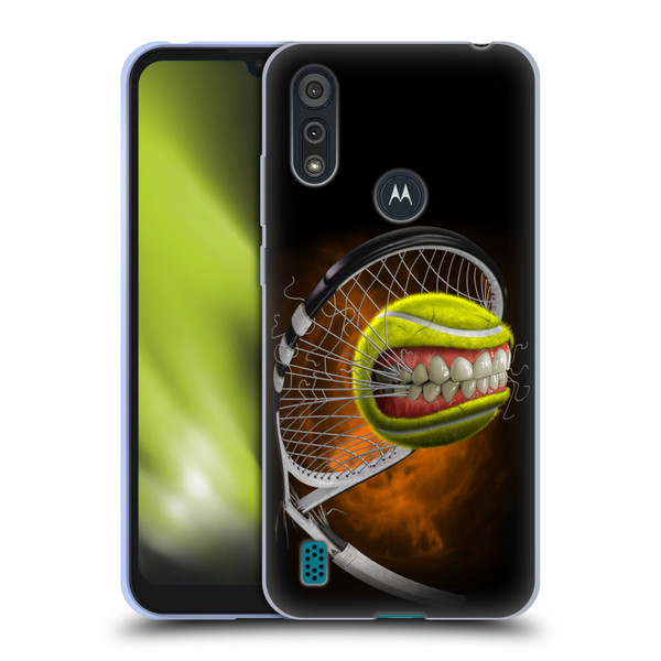 Tom Wood Monsters Tennis Soft Gel Case for Motorola Moto E6s (2020)