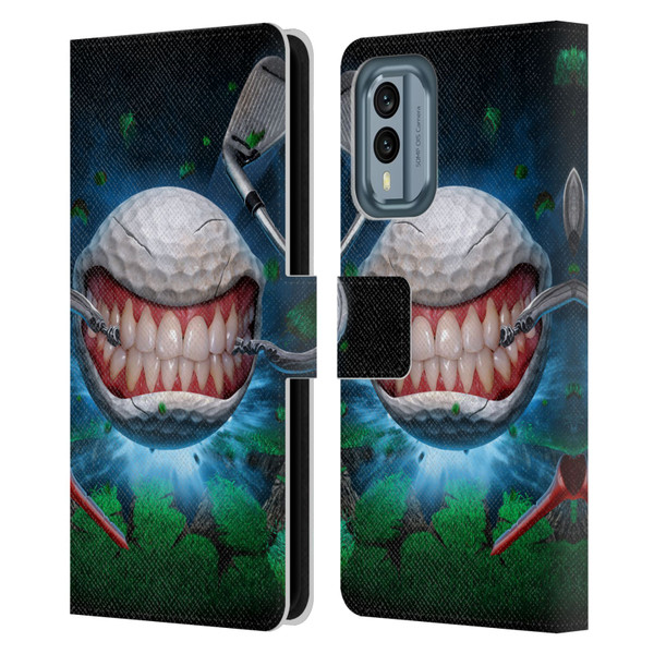 Tom Wood Monsters Golf Ball Leather Book Wallet Case Cover For Nokia X30