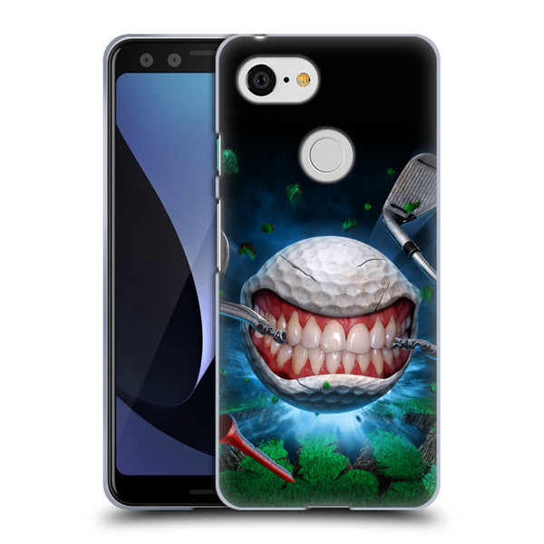 Tom Wood Monsters Golf Ball Soft Gel Case for Google Pixel 3
