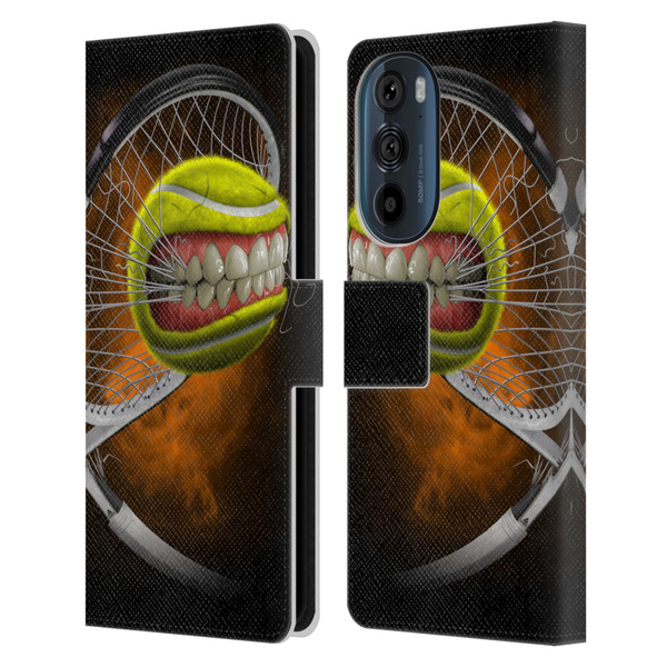 Tom Wood Monsters Tennis Leather Book Wallet Case Cover For Motorola Edge 30