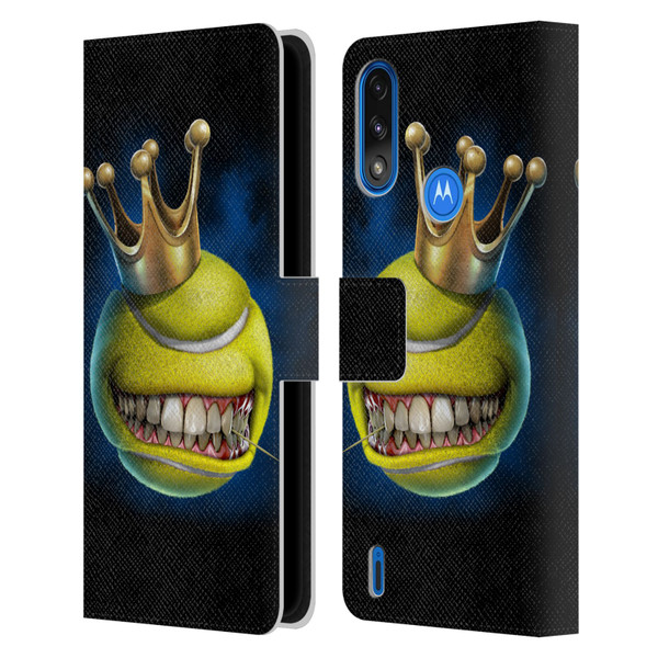 Tom Wood Monsters King Of Tennis Leather Book Wallet Case Cover For Motorola Moto E7 Power / Moto E7i Power