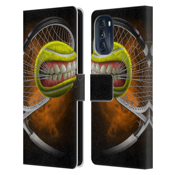 Tom Wood Monsters Tennis Leather Book Wallet Case Cover For Motorola Moto G (2022)