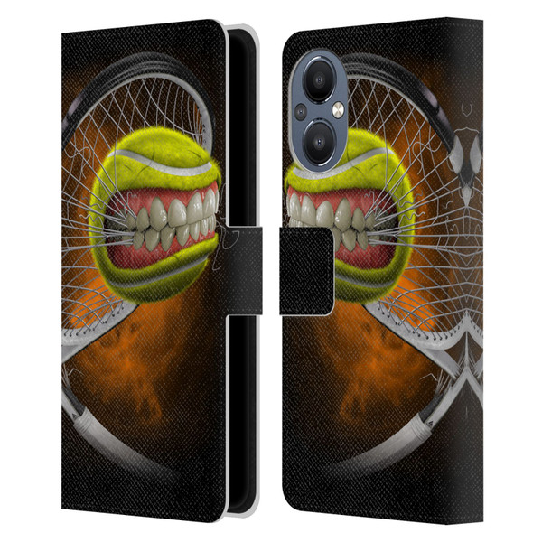 Tom Wood Monsters Tennis Leather Book Wallet Case Cover For OnePlus Nord N20 5G