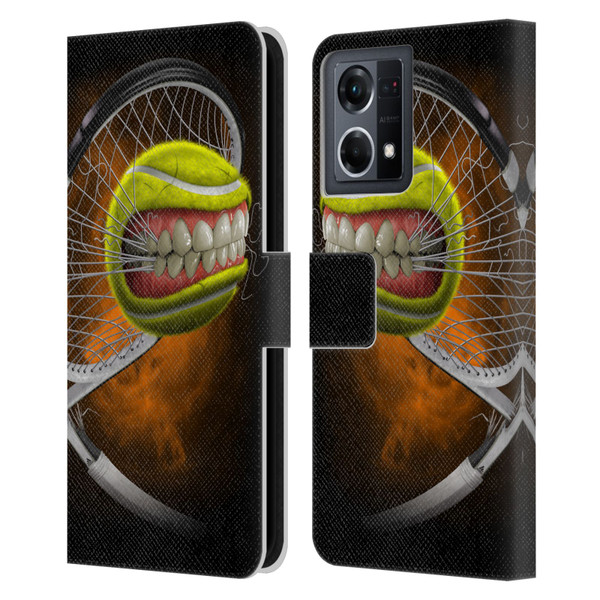 Tom Wood Monsters Tennis Leather Book Wallet Case Cover For OPPO Reno8 4G