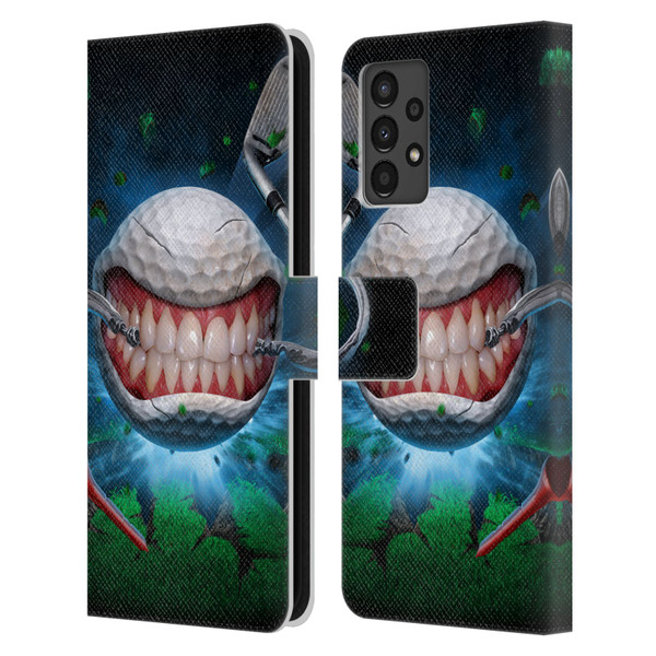 Tom Wood Monsters Golf Ball Leather Book Wallet Case Cover For Samsung Galaxy A13 (2022)