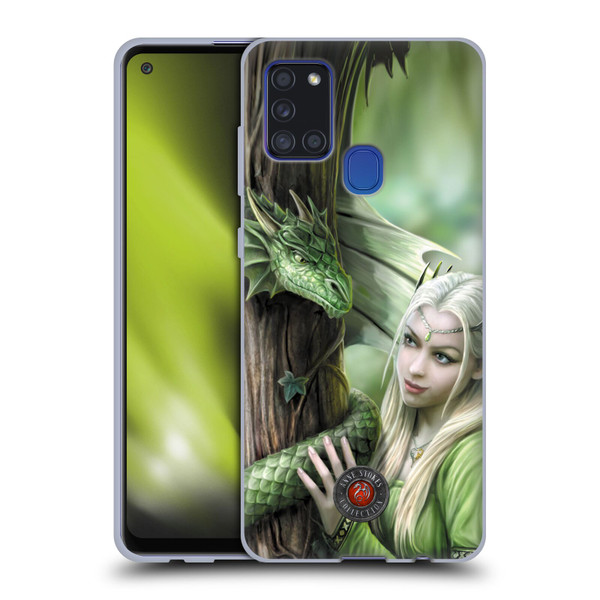 Anne Stokes Dragon Friendship Kindred Spirits Soft Gel Case for Samsung Galaxy A21s (2020)