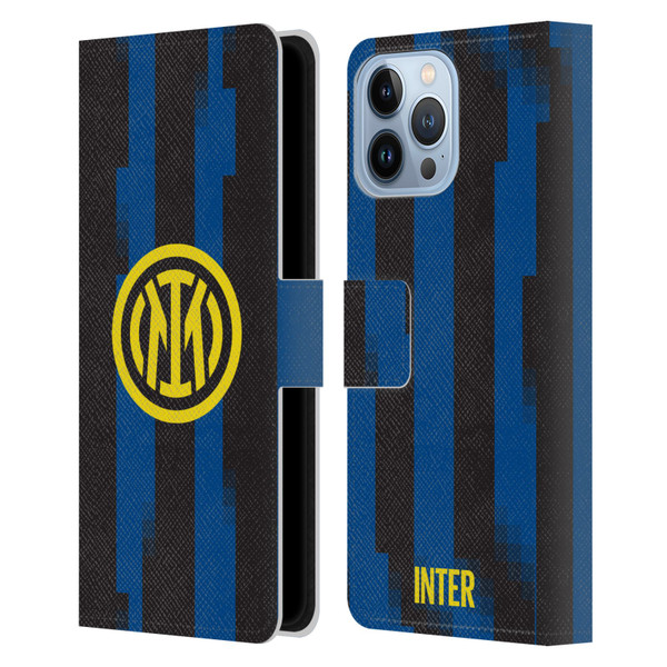 Fc Internazionale Milano 2023/24 Crest Kit Home Leather Book Wallet Case Cover For Apple iPhone 13 Pro Max