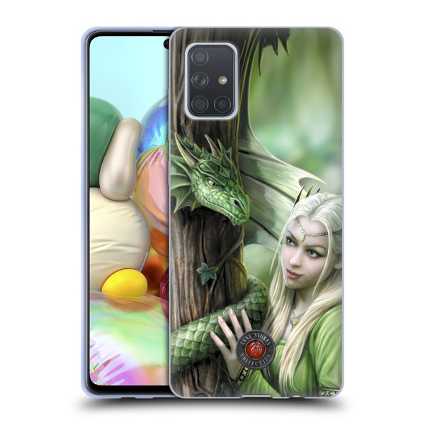 Anne Stokes Dragon Friendship Kindred Spirits Soft Gel Case for Samsung Galaxy A71 (2019)