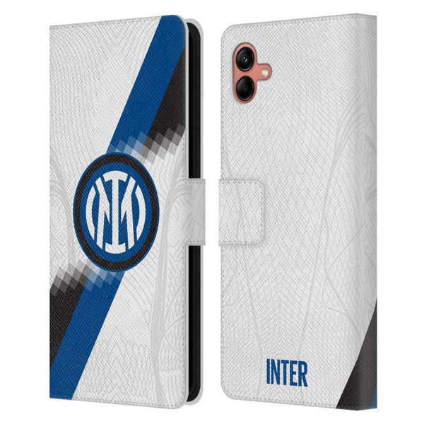Fc Internazionale Milano 2023/24 Crest Kit Away Leather Book Wallet Case Cover For Samsung Galaxy A04 (2022)