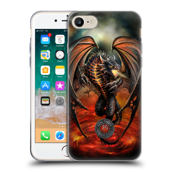 Anne Stokes Dragons Lava Soft Gel Case for Apple iPhone 7 / 8 / SE 2020 & 2022