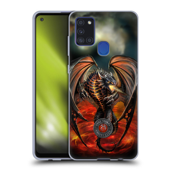 Anne Stokes Dragons Lava Soft Gel Case for Samsung Galaxy A21s (2020)