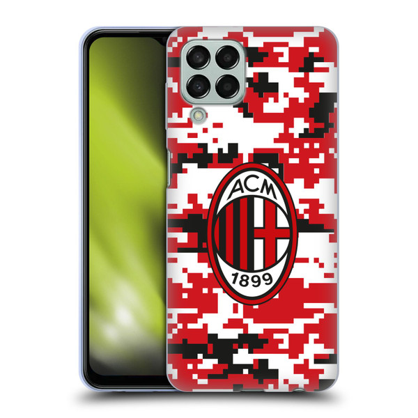 AC Milan Crest Patterns Digital Camouflage Soft Gel Case for Samsung Galaxy M33 (2022)