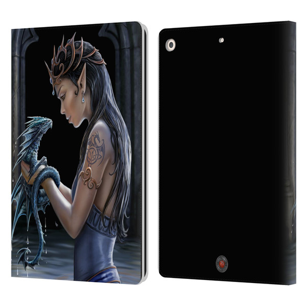 Anne Stokes Dragon Friendship Water Leather Book Wallet Case Cover For Apple iPad 10.2 2019/2020/2021