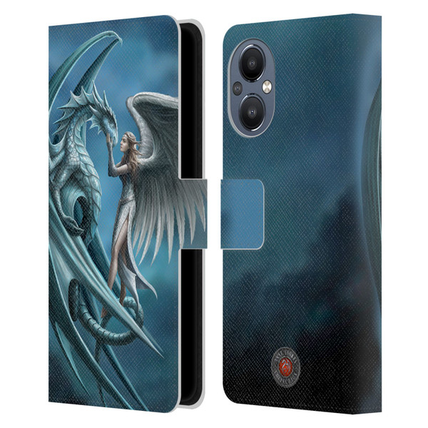 Anne Stokes Dragon Friendship Silverback Leather Book Wallet Case Cover For OnePlus Nord N20 5G