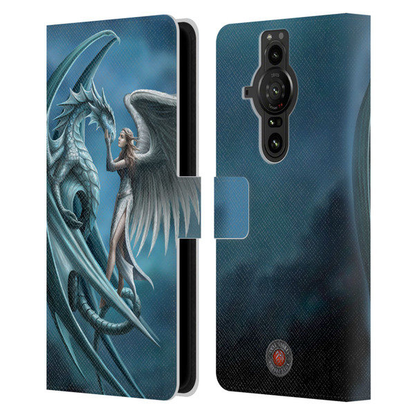 Anne Stokes Dragon Friendship Silverback Leather Book Wallet Case Cover For Sony Xperia Pro-I