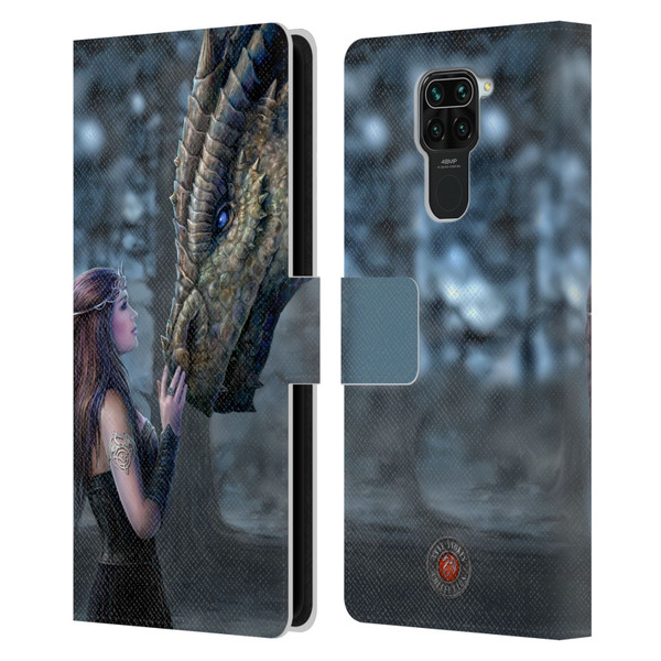 Anne Stokes Dragon Friendship Once Upon A Time Leather Book Wallet Case Cover For Xiaomi Redmi Note 9 / Redmi 10X 4G