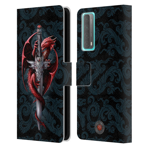 Anne Stokes Dragons Dagger Leather Book Wallet Case Cover For Huawei P Smart (2021)