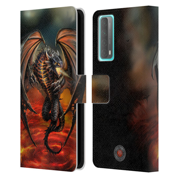 Anne Stokes Dragons Lava Leather Book Wallet Case Cover For Huawei P Smart (2021)