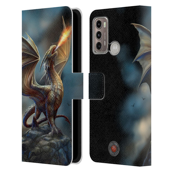 Anne Stokes Dragons Noble Leather Book Wallet Case Cover For Motorola Moto G60 / Moto G40 Fusion