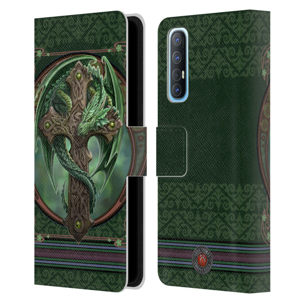 Anne Stokes Dragons Woodland Guardian Leather Book Wallet Case Cover For OPPO Find X2 Neo 5G