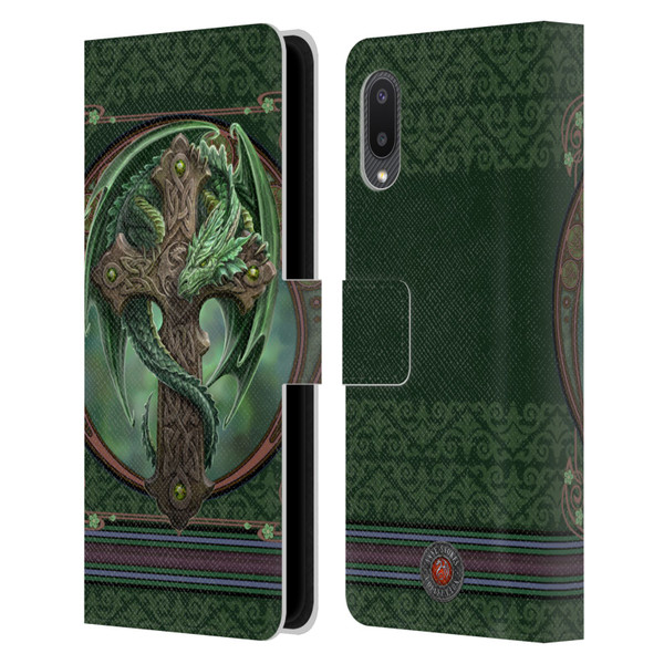 Anne Stokes Dragons Woodland Guardian Leather Book Wallet Case Cover For Samsung Galaxy A02/M02 (2021)