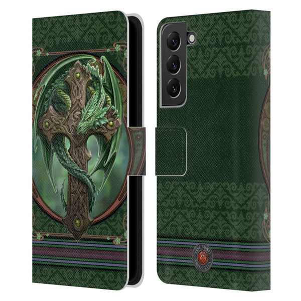 Anne Stokes Dragons Woodland Guardian Leather Book Wallet Case Cover For Samsung Galaxy S22+ 5G
