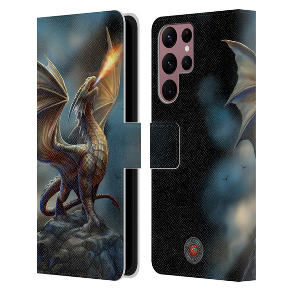 Anne Stokes Dragons Noble Leather Book Wallet Case Cover For Samsung Galaxy S22 Ultra 5G