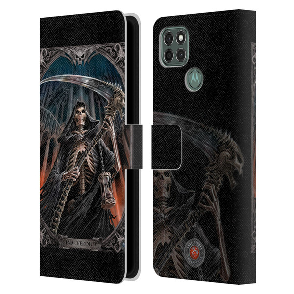 Anne Stokes Tribal Final Verdict Leather Book Wallet Case Cover For Motorola Moto G9 Power