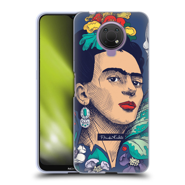 Frida Kahlo Sketch Flowers Soft Gel Case for Nokia G10