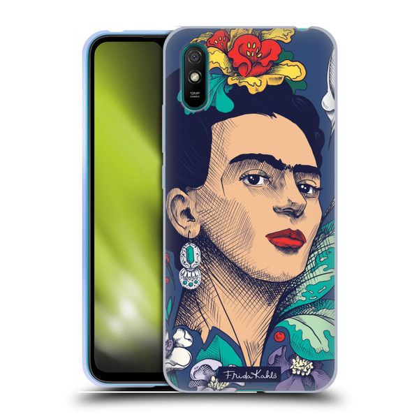 Frida Kahlo Sketch Flowers Soft Gel Case for Xiaomi Redmi 9A / Redmi 9AT