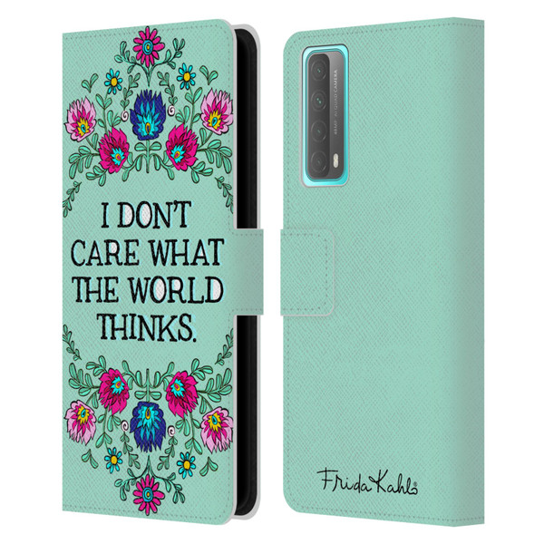 Frida Kahlo Art & Quotes Confident Woman Leather Book Wallet Case Cover For Huawei P Smart (2021)