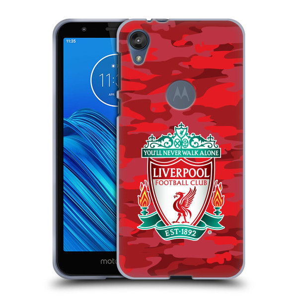 Liverpool Football Club Camou Home Colourways Crest Soft Gel Case for Motorola Moto E6
