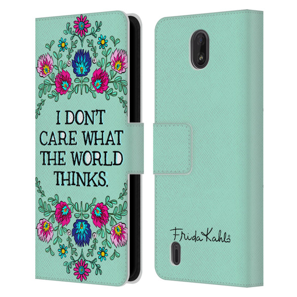 Frida Kahlo Art & Quotes Confident Woman Leather Book Wallet Case Cover For Nokia C01 Plus/C1 2nd Edition