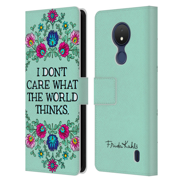 Frida Kahlo Art & Quotes Confident Woman Leather Book Wallet Case Cover For Nokia C21