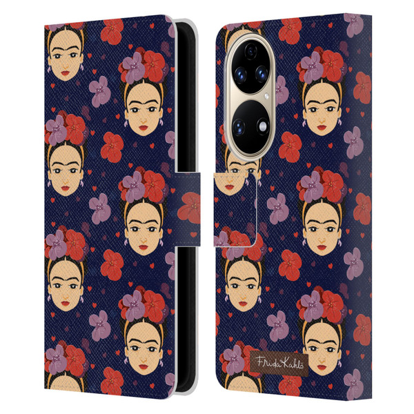 Frida Kahlo Doll Pattern 1 Leather Book Wallet Case Cover For Huawei P50