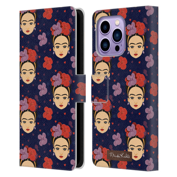 Frida Kahlo Doll Pattern 1 Leather Book Wallet Case Cover For Apple iPhone 14 Pro Max