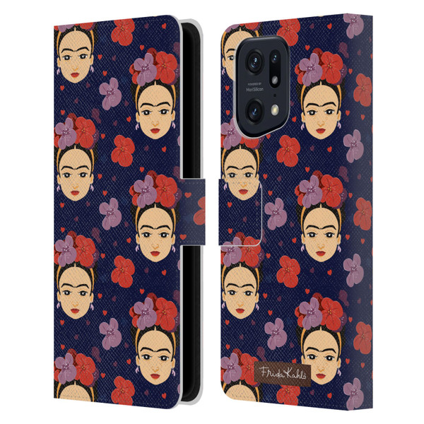 Frida Kahlo Doll Pattern 1 Leather Book Wallet Case Cover For OPPO Find X5 Pro
